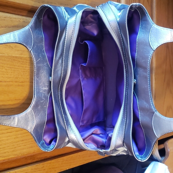 Coach Silver Canvas satchel - Picture 3 of 5